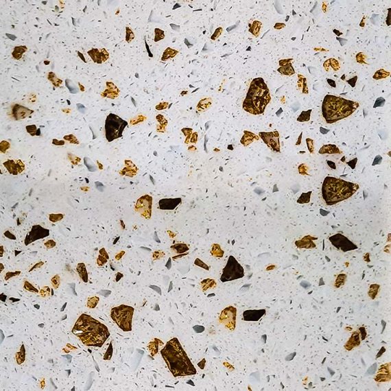 Quartz AS02 White with Crystal Gold