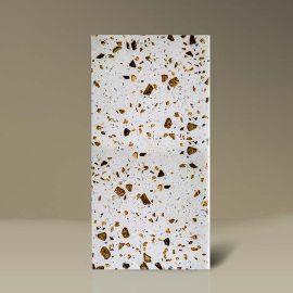 Quartz AS02 White with Crystal Gold Full View